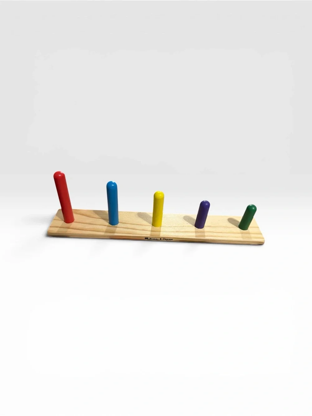Melissa & Doug Rainbow Stacking Peg Toy - Red, Blue, Yellow, Purple, Green